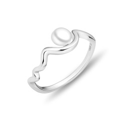 Inel argint cu perla naturala alba Heartbeat DiAmanti SK24226R_W-G (Argint 925‰ 1,4 g.)